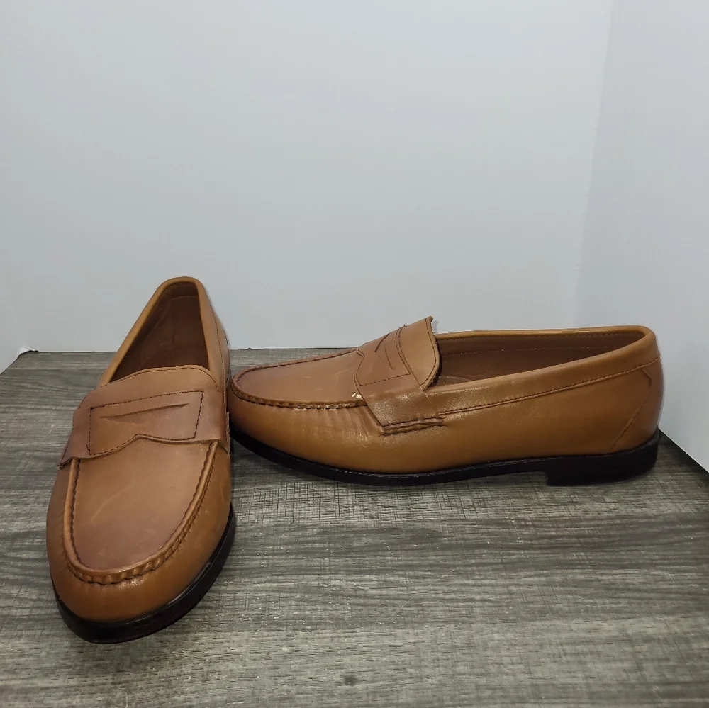 Allen Edmonds Walden Leather Penny Loafers Mens 11.5 EEE Tan 57158